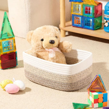 Small Storage Baskets for Organizing | Closet Organizer Bins | Shelf Toy Basket - Image 4