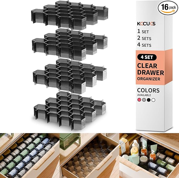 Honeycomb Separator Adjustable Drawer Organizer Divider by Kocuos+