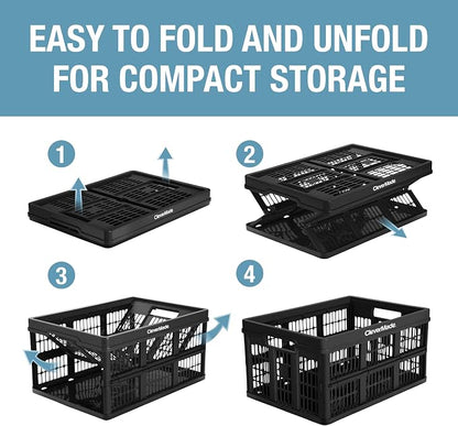 CleverMade Collapsible Utility Crates-Obsidian 1pck 45L / 11 Gal holds 66 lbs - Image 5