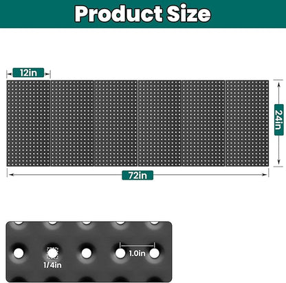 EVERHANGER Metal Pegboard Panels 24" x 12", Heavy Duty Steel Peg Boards - Image 2