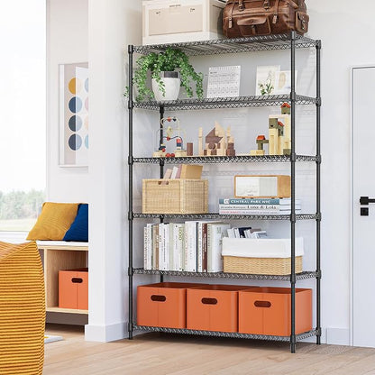 6 Tiers Storage Shelves Load 2100LBS, Metal Shelving Wire Metal Shelving Unit - Image 2