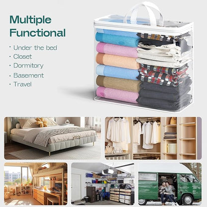 10PACK Clear Zippered Storage Bags - Image 9
