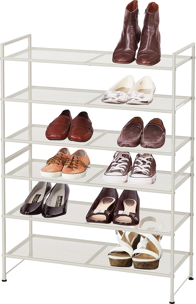 Simple Houseware 3-Tier Stackable Mesh Shoe Rack - Image 5
