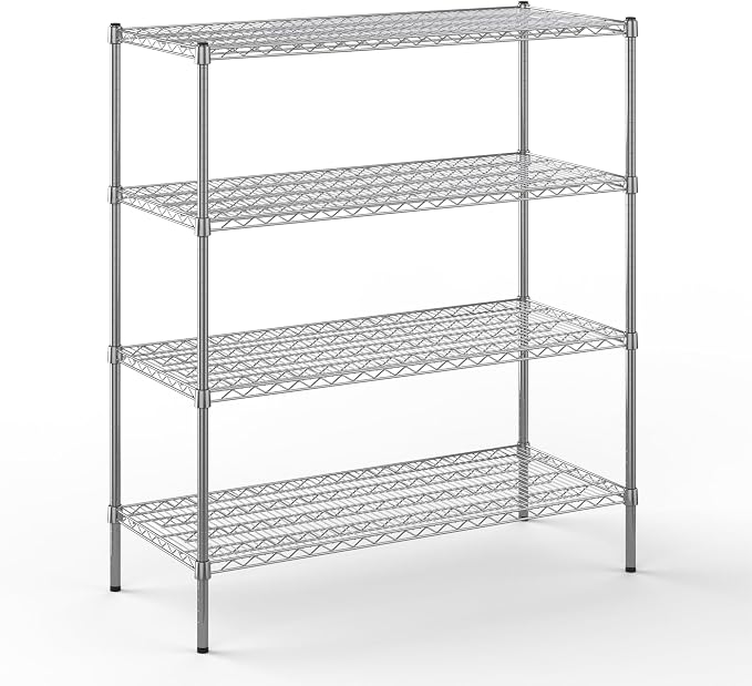 21" Deep x 48" Wide x 54" Height Wire Shelving Kit | 4-Tier | NSF Commercial by Regal+Altair