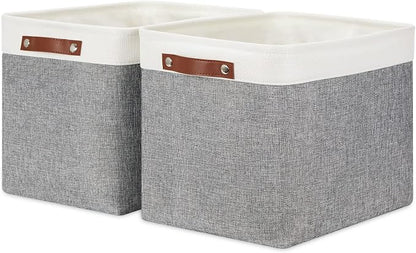 HNZIGE Large Fabric Storage Baskets Bins by HNZIGE