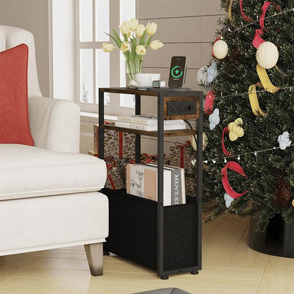 Narrow Side Table, Slim End Tables - Image 7