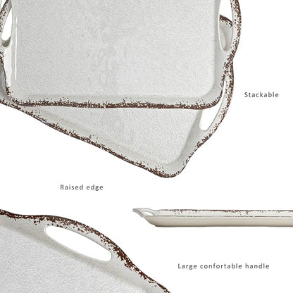 LEHAHA Vintage White Large Serving Tray - Image 5