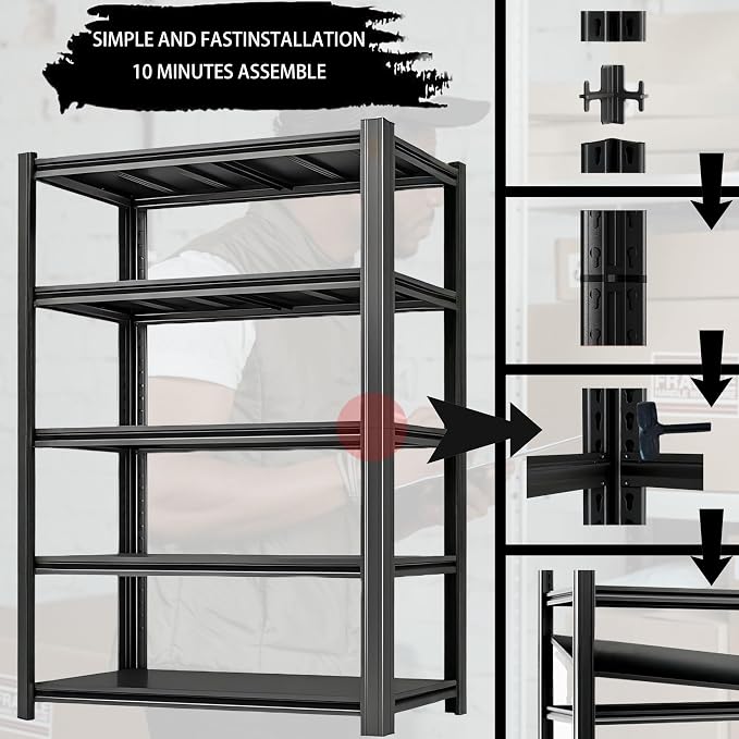 Storage Shelving Unit Heavy Duty Garage Shelves Metal Organizer Utility Rack - Image 4