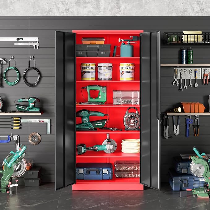 SISESOL Wide & Deep Metal Storage Cabinet - Image 8