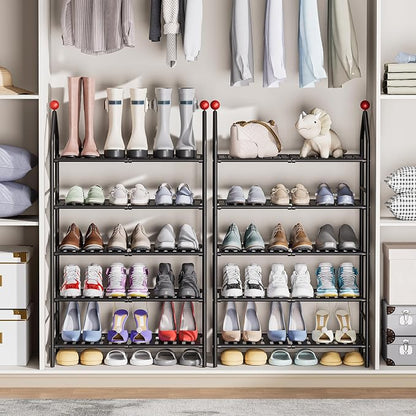 Shoe Rack, 5-Tier Shoe Organizer, Metal Storage Shelf, Shoe Rack - Image 8