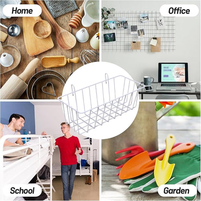 3PCS Wire Baskets, Metal Wire Storage Basket, Wall Hanging Bin and Display - Image 5