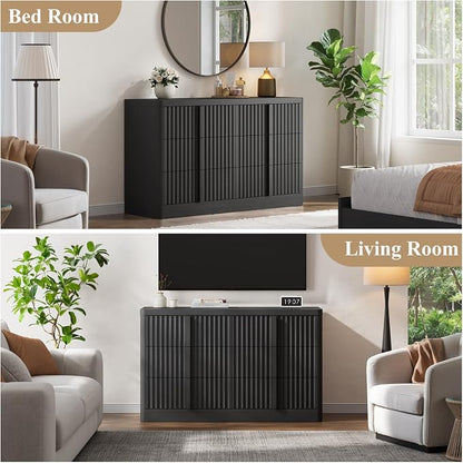 Fluted Dresser for Bedroom, Modern Chest of Drawers - Image 6