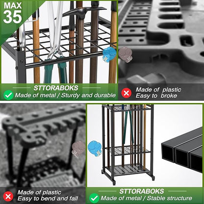 Garden Tool Organizer, Yard Tool Tower Rack - Image 4
