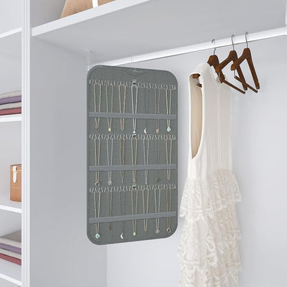 Hanging Jewelry Organizer Storage, 40 Pockets 36 Hooks Necklace Earring - Image 7