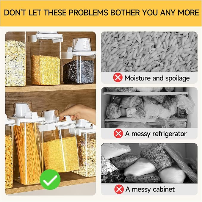 Cereal Container，Rice Storage Dispenser-Airtight Food Storage Organizers - Image 2