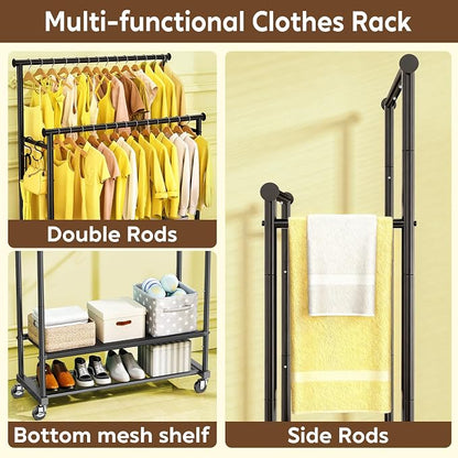 Double Rod Clothing Rack Heavy Duty - Image 5
