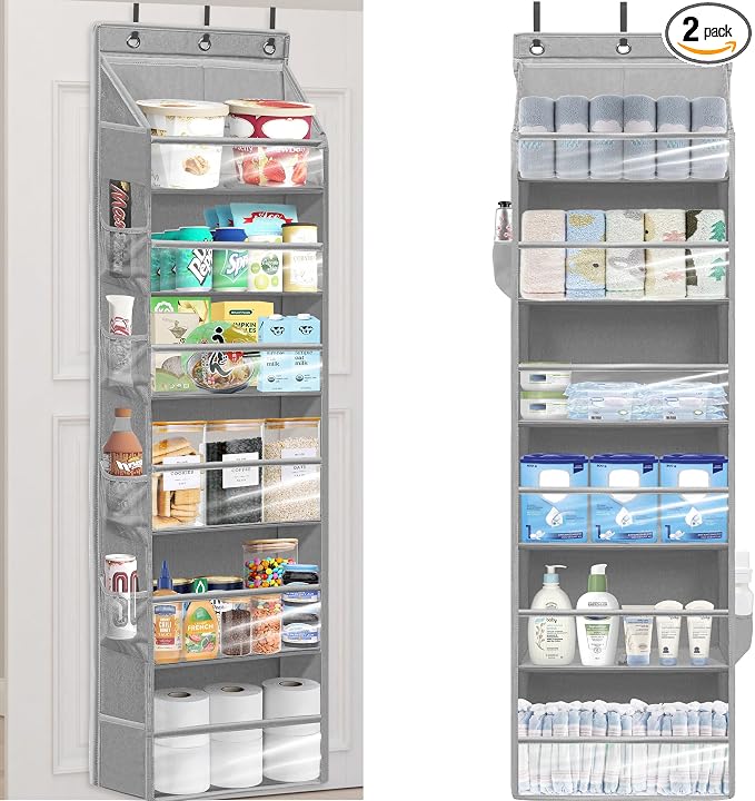 Over Door Organizer with 6 Extra Large Pockets 12 Side Pockets, Hanging Storage by Unknown