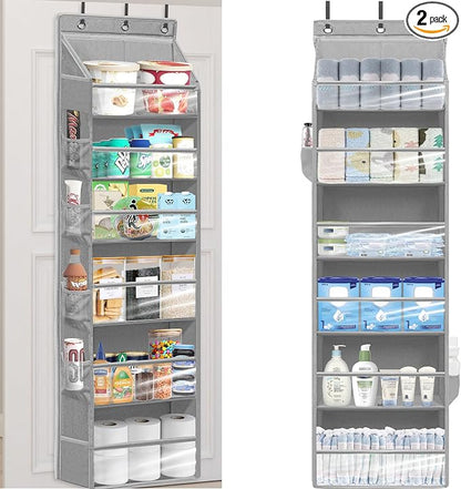 Over Door Organizer with 6 Extra Large Pockets 12 Side Pockets, Hanging Storage by Unknown