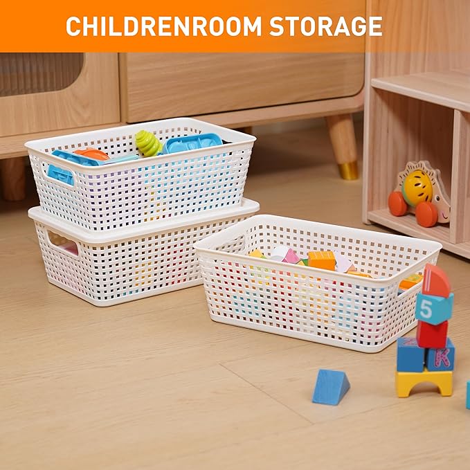 Plastic Storage Baskets With Lid, Storage Bins - Image 5