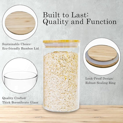 Glass Storage Jars Set Elegant Containers - Image 3