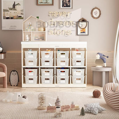 White Plastic Storage Baskets - Image 3