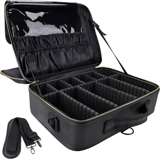 JOURMON Travel Makeup Train Case, Large Capacity Cosmetic Bags by JOURMON