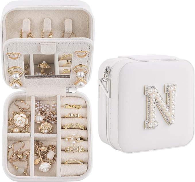 Birthday Gifts For Women, Initial Jewelry Box, Travel Jewelry Case, Gifts for by Unknown