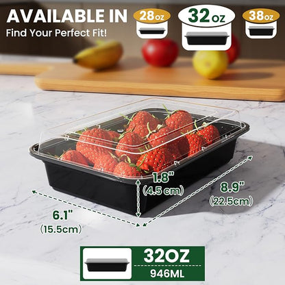 32oz Meal Prep Containers, Reusable Bento Box - Image 3