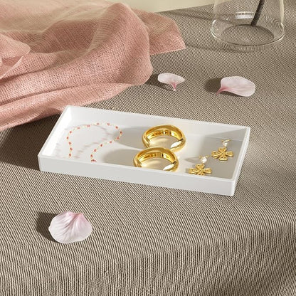 Vanity and Bathroom Tray, 7.7" ABS Countertop Organizer, Waterproof Vanity Tray - Image 3
