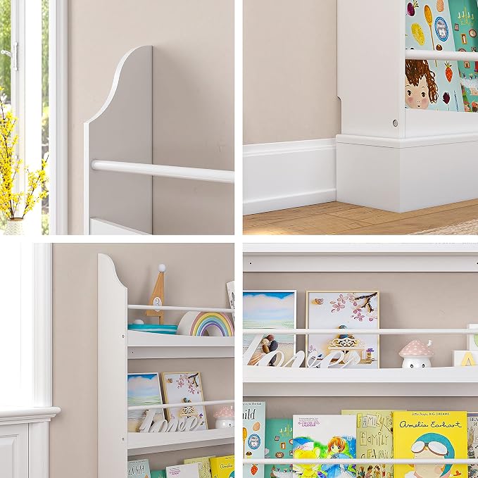 UTEX Kids Bookshelf, 3 Tiers Book Shelf and Storage - Image 4