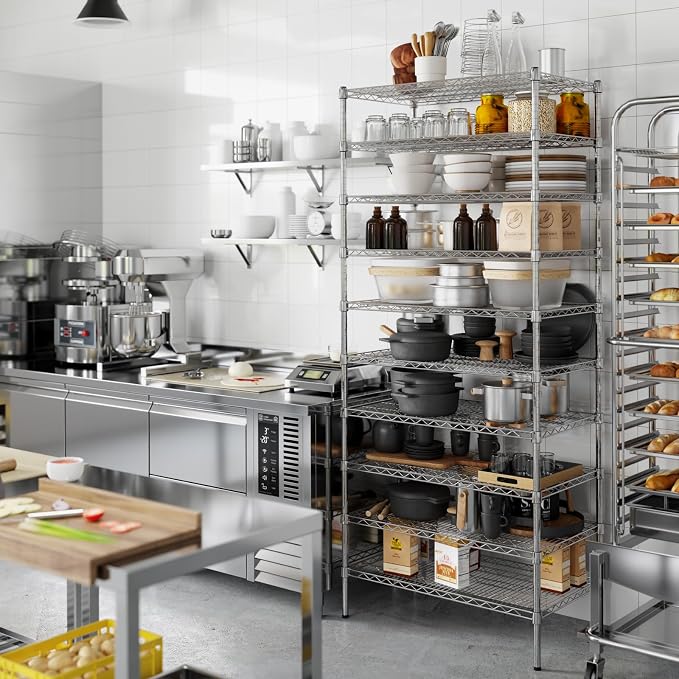 21" Deep x 36" Wide x 86" Height Wire Shelving Kit | 10-Tier | NSF Commercial - Image 7