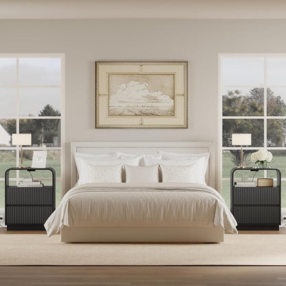 Black Nightstands Set of 2 - Image 4