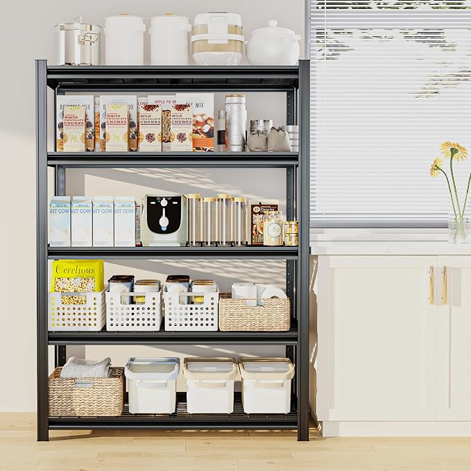 55.12" W Father&I 5-Shelf Industrial Adjustable Heavy-Dudy Tall Metal Garage - Image 2
