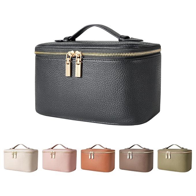 Cosmetic Bag, ROWNYEON Makeup Bag, Portable Makeup Train Case, Travel Toiletry by CAMDEEZ