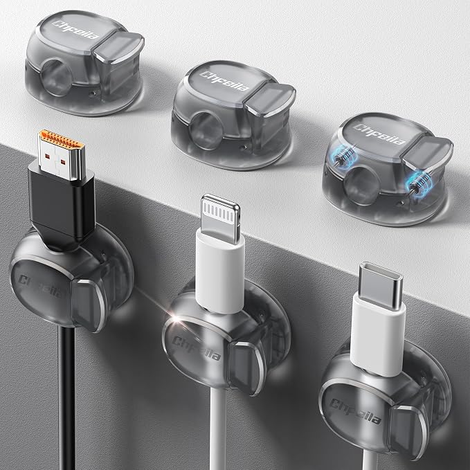Cable Clips - Chfeila Latest Dual Spring Cord Organizer by Chfeila