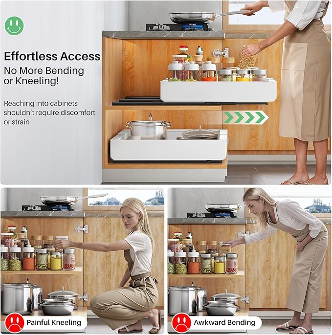 Pull out Cabinet Organizer, Expandable Heavy Duty Slide out Drawers Fixed - Image 5