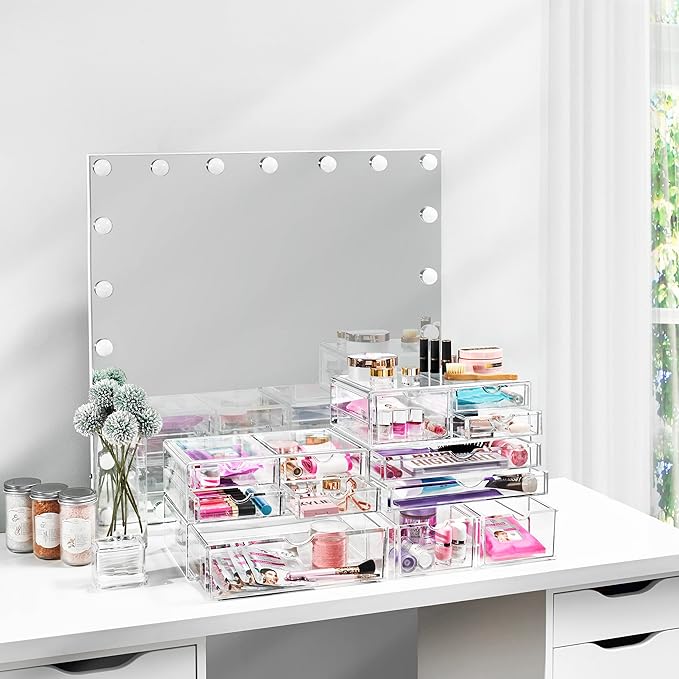 Sorbus Large Stackable Acrylic Drawers - Image 4