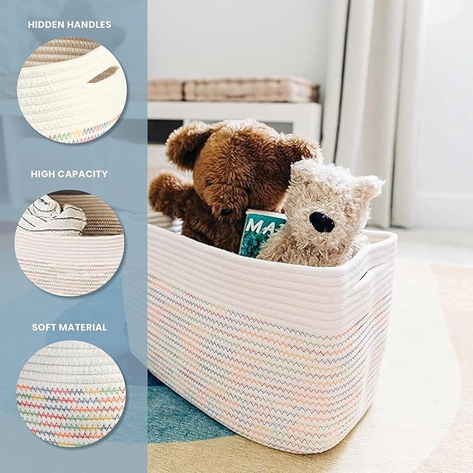 OrganiHaus Set of 3 Woven Storage Baskets - Image 3