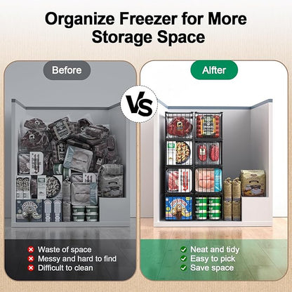 Freezer Organizer Bins, 6 Pack Stackable Deep Chest Freezer Organizer Bins - Image 6