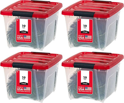 IRIS USA 19 Qt. Stackable Plastic Storage Bins by IRISUSA
