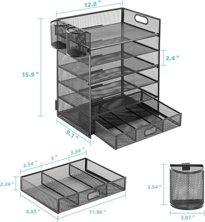 Lavatino 6-Tier Paper Organizer Letter Tray - Image 5