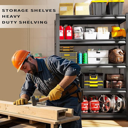 81" H Garage Shelving Heavy Duty Storage Shelves Adjustable Garage Shelves 5 - Image 5