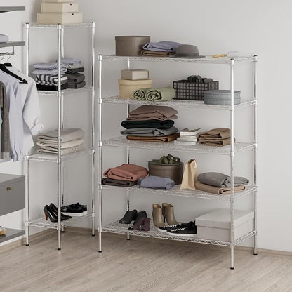 21" Deep x 48" Wide x 64" Height Wire Shelving Kit | 5-Tier | NSF Commercial - Image 7