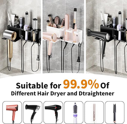 Hair Dryer Holder, Hair Tool Organizer, Blow Dryer Hanger Wall Mount - Image 6