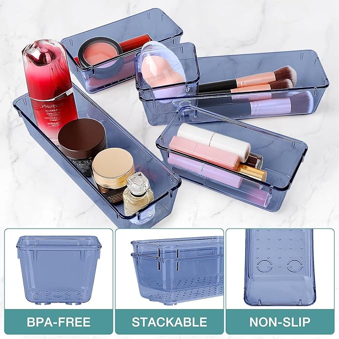 10 PCS Drawer Organizer Set, 5 Varied Size Bathroom and kitchen Drawer cabinet - Image 4