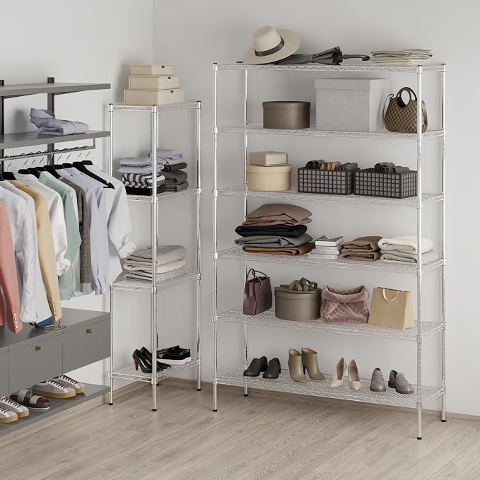 18" Deep x 54" Wide x 86" Height Wire Shelving Kit | 6-Tier | NSF Commercial - Image 2