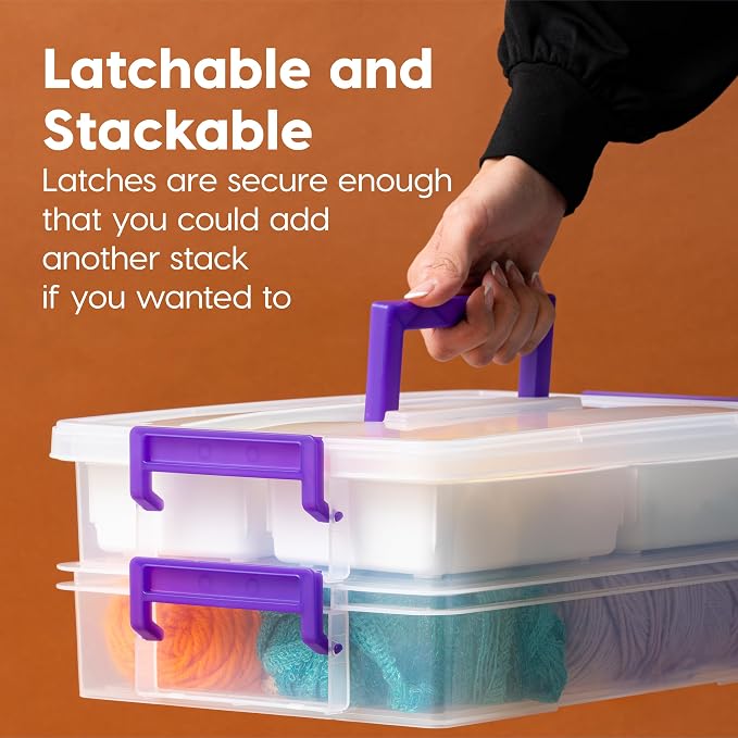 IRIS USA 9 Qt. Plastic Craft Storage Container Bins - Image 3