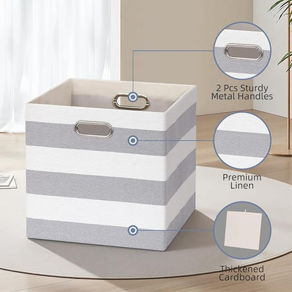 13x13x13 Storage Cube Bins, Foldable Storage Cubes Cubby Baskets Organizer - Image 3