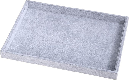 Mornajina 13.8" x 9.5" Velvet Jewelry Tray Jewelry Display Tray, Stackable by Mornajina