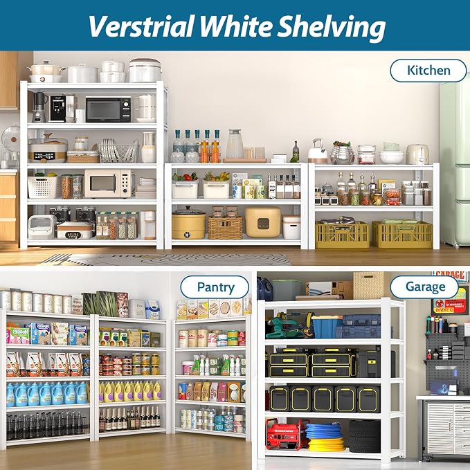 PrimeZone 4 Packs 36" W x 16" D x 72" H Closet Storage Shelves - Image 9